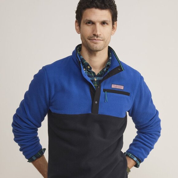 VV Colorblock Harbor Fleece Quarter-Snap - Picture 5 of 5